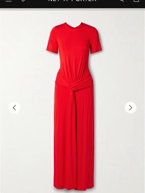 NWT SIMKHAI Nalani tie-front draped stretch-jersey gown